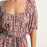 Natalie Martin Vivi Dress With Contrasting Belt - Spanish Tile Almond