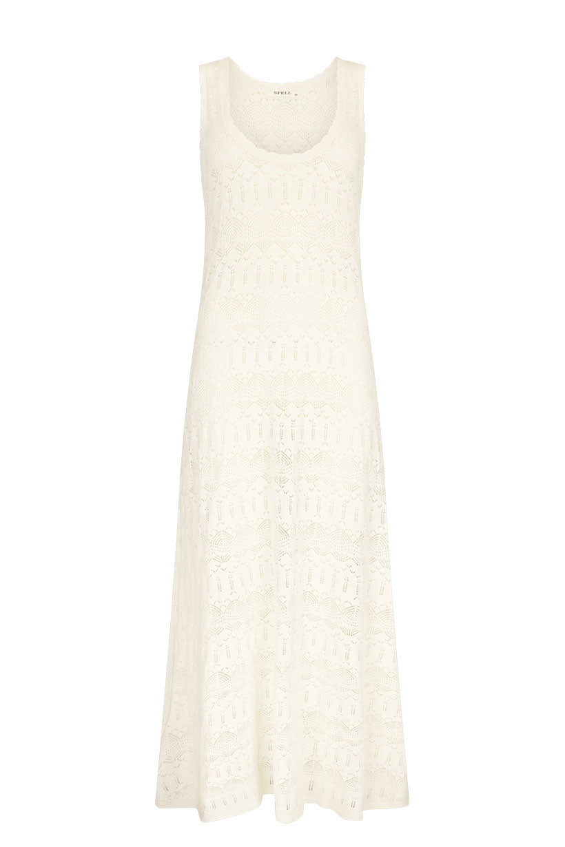 SPELL Siesta Maxi Dress - White Sand