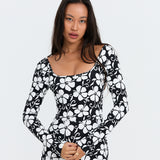 Benoa Body Long Sleeve Romper - Pupukea Black