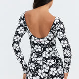 Benoa Body Long Sleeve Romper - Pupukea Black