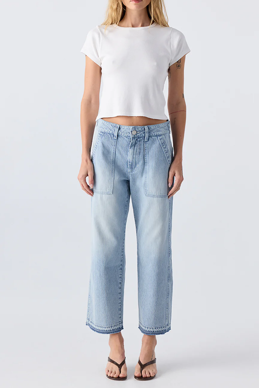 AMO Denim Easy Army Slouch Crop - Enjoy