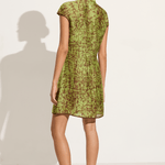 Anaak Vien Mandarin Tussar dress in apple batik