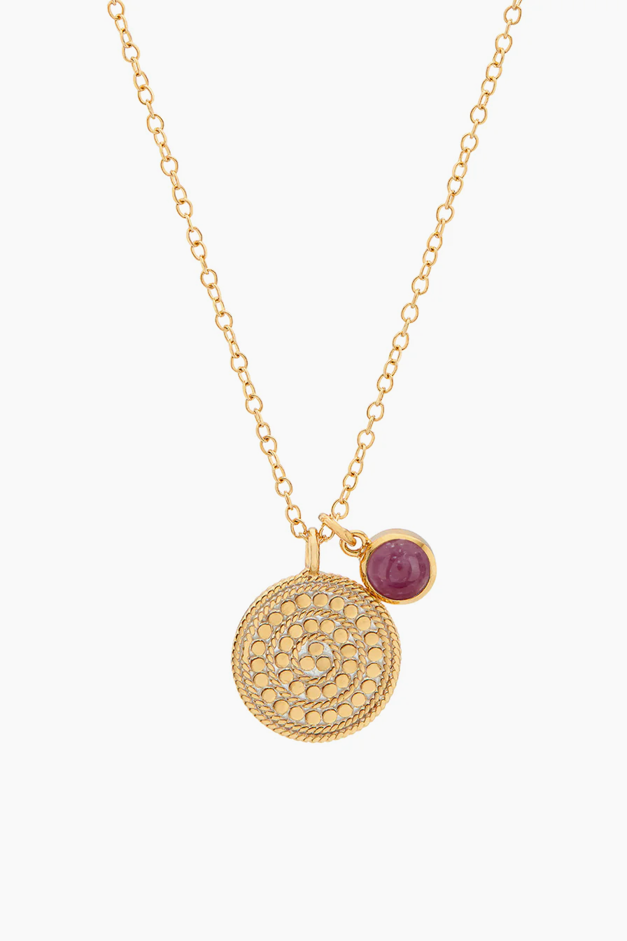 Anna Beck Circle of Life Pendant Necklace - Pink Ruby