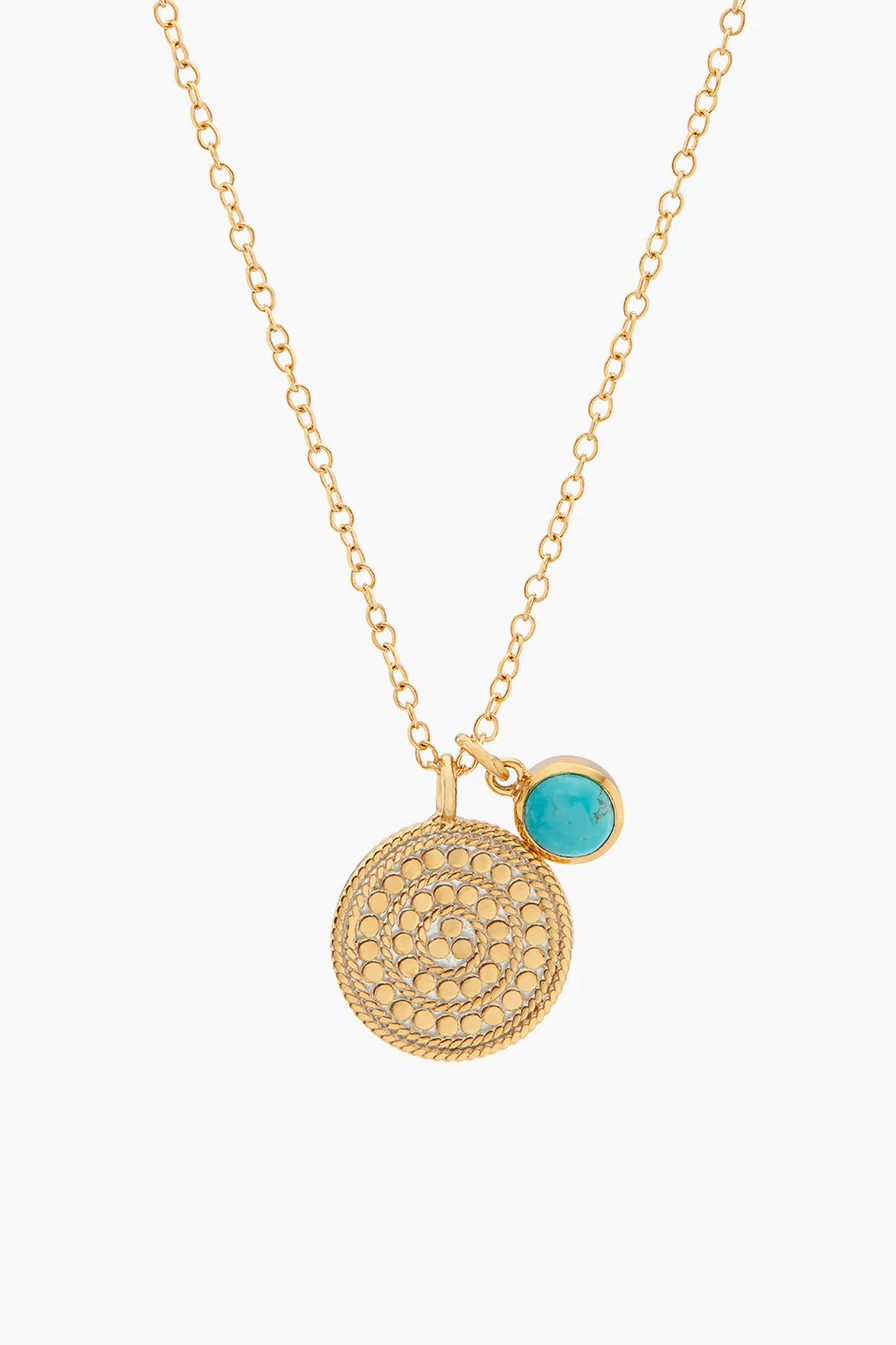 Anna Beck Circle of Life Pendant Necklace - Turquoise