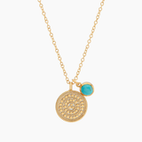 Anna Beck Circle of Life Pendant Necklace - Turquoise