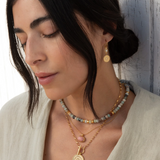 Anna Beck Contrast Dotted Circle Toggle Necklace - Gold