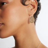 Anna Beck Contrast Dotted Teardrop Earrings - Gold