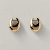 Annika Inez Sloping Hinge Hoops - Gold