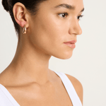 Annika Inez Sloping Hinge Hoops - Gold