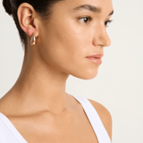 Annika Inez Sloping Hinge Hoops - Gold