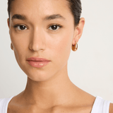 Annika Inez Sloping Hinge Hoops - Gold