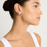 Annika Inez Voluptuous Heart Earrings - Small Gold