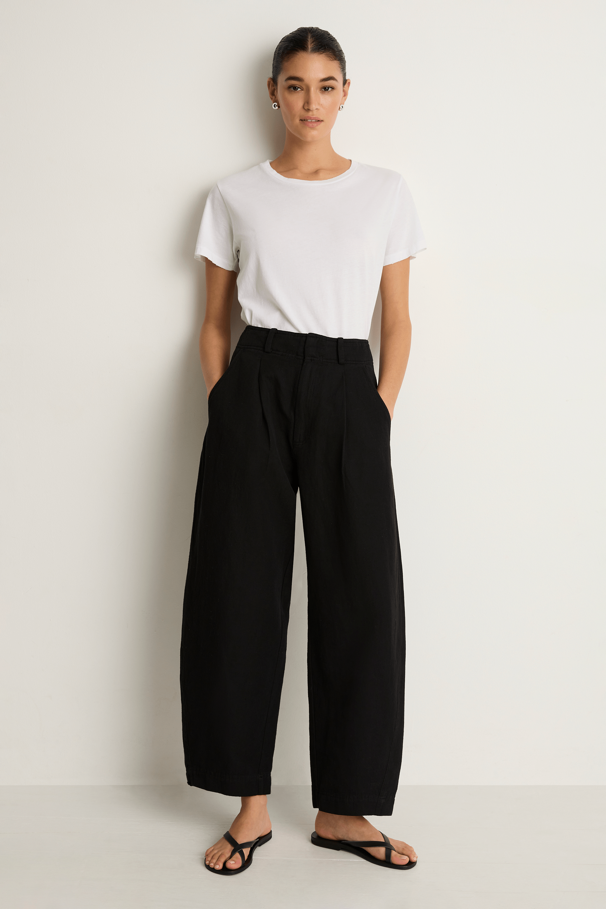 Apiece Apart Bari Crop Trouser - Black
