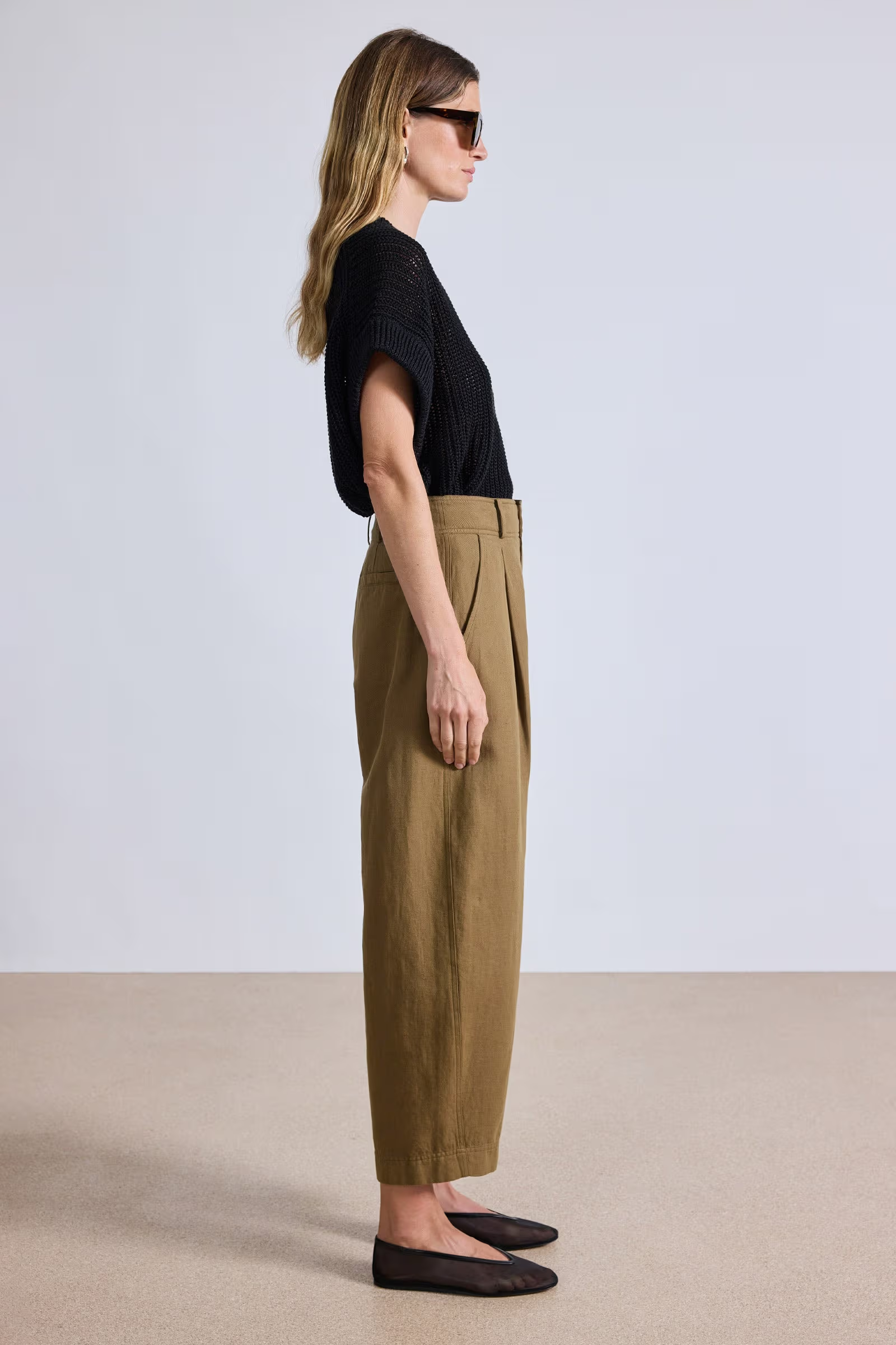 Apiece Apart Bari Crop Trouser - Toffee