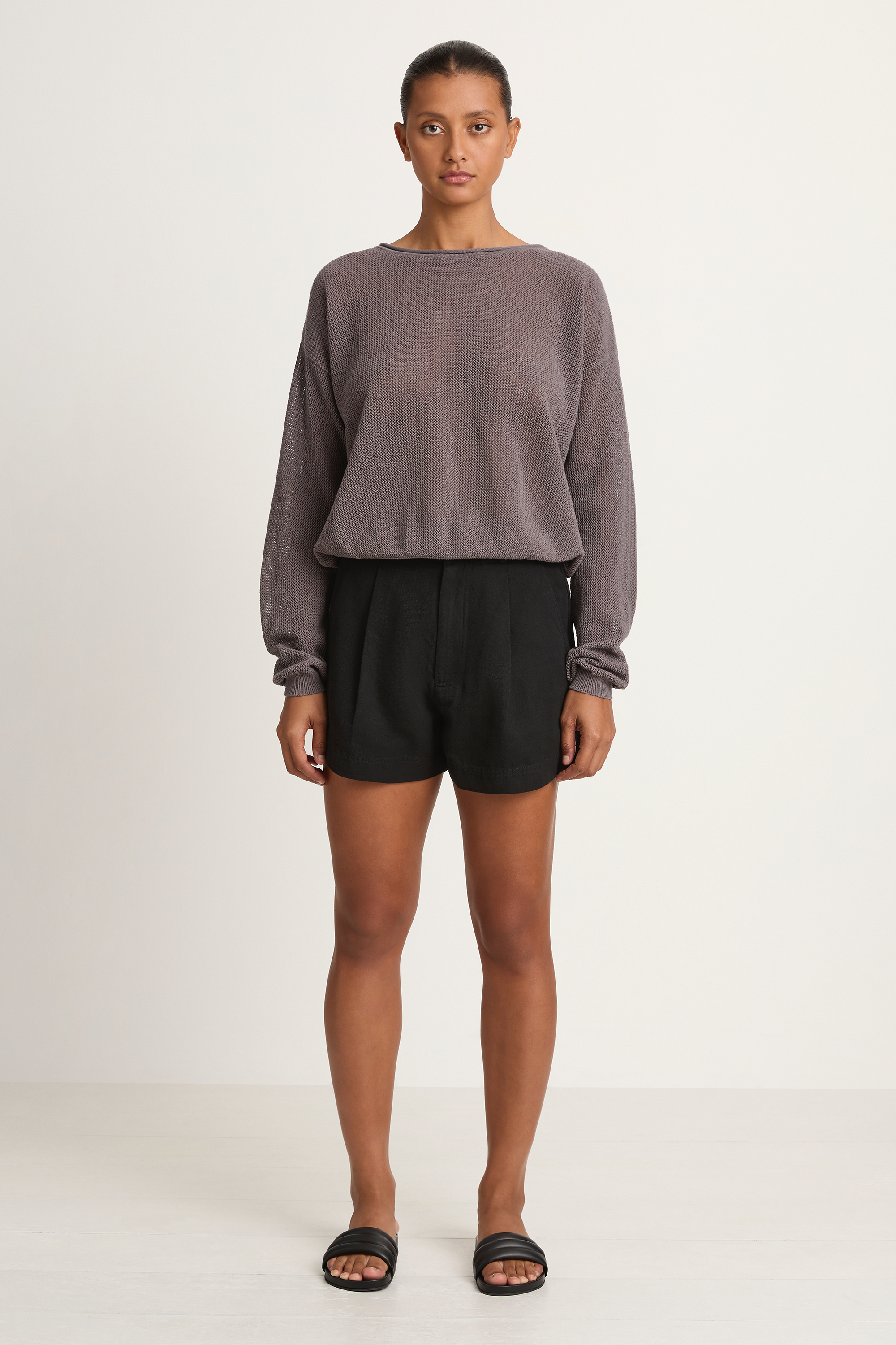 Demylee Marabel Cotton Sweater - Graphite