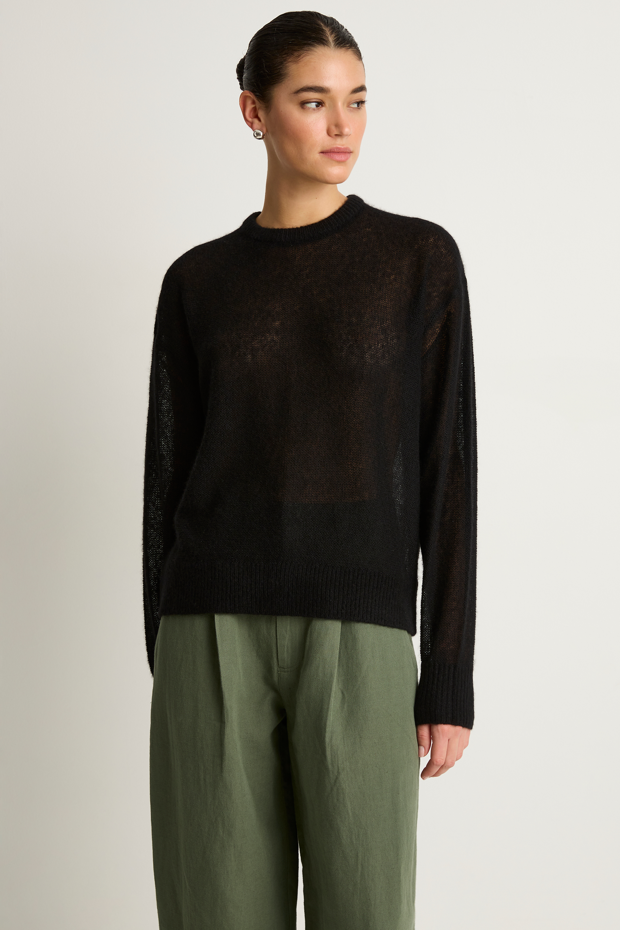 Apiece Apart Softest Tissue Weight Sweater - Black