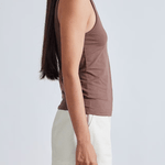 Apiece Apart Uri Low-Cut Tank - Chocolate