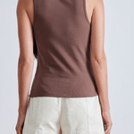 Apiece Apart Uri Low-Cut Tank - Chocolate