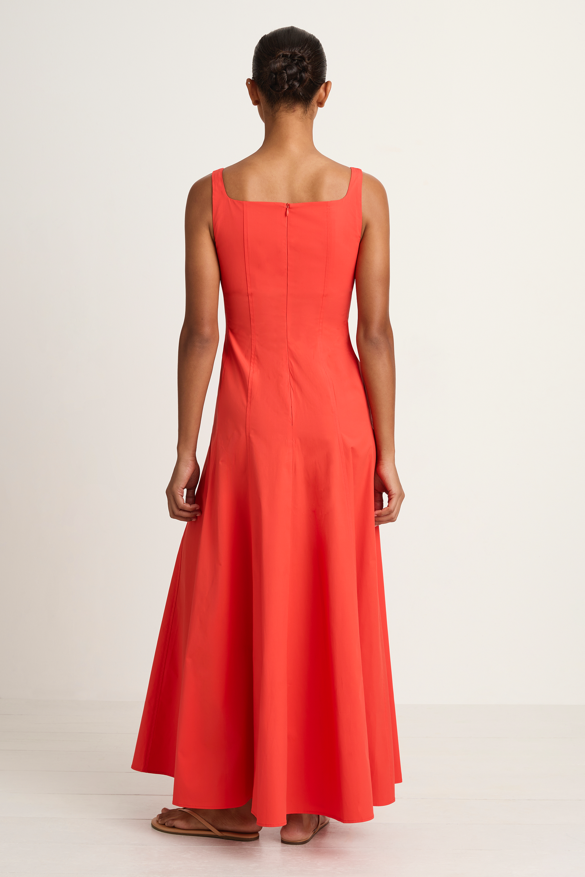 BONDI BORN Avila Panelled Maxi Dress - Scarlet