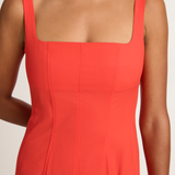 BONDI BORN Avila Panelled Maxi Dress - Scarlet