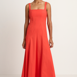 BONDI BORN Avila Panelled Maxi Dress - Scarlet