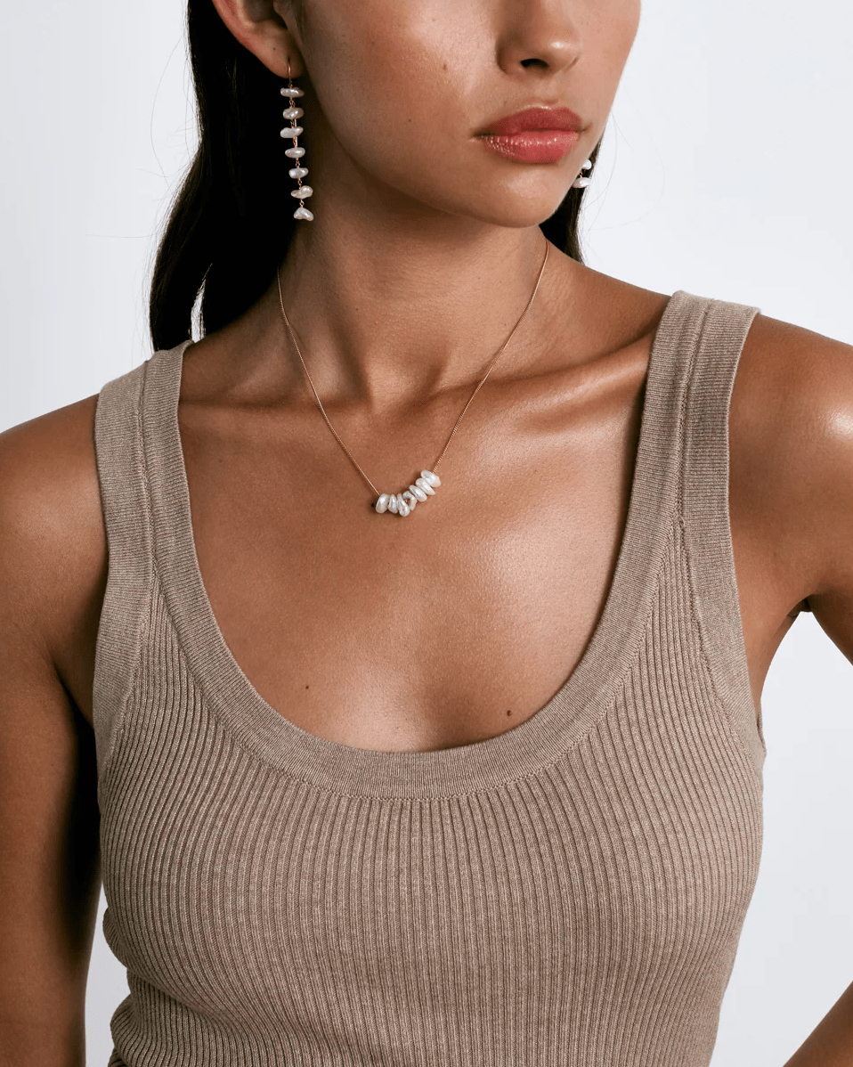 Chan Luu Anini Thread Thru Earrings Gold