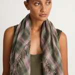 Chan Luu Cashmere & Silk Scarf - Forest Plaid