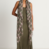 Chan Luu Cashmere & Silk Scarf - Forest Plaid
