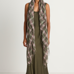 Chan Luu Cashmere & Silk Scarf - Forest Plaid