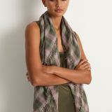 Chan Luu Cashmere & Silk Scarf - Forest Plaid