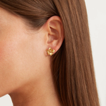 Chan Luu Gold Hibiscus Stud Earrings