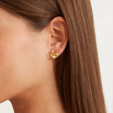 Chan Luu Gold Hibiscus Stud Earrings
