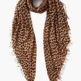 Chan Luu Cashmere & SIlk Scarf - Roasted Pecan Leopard