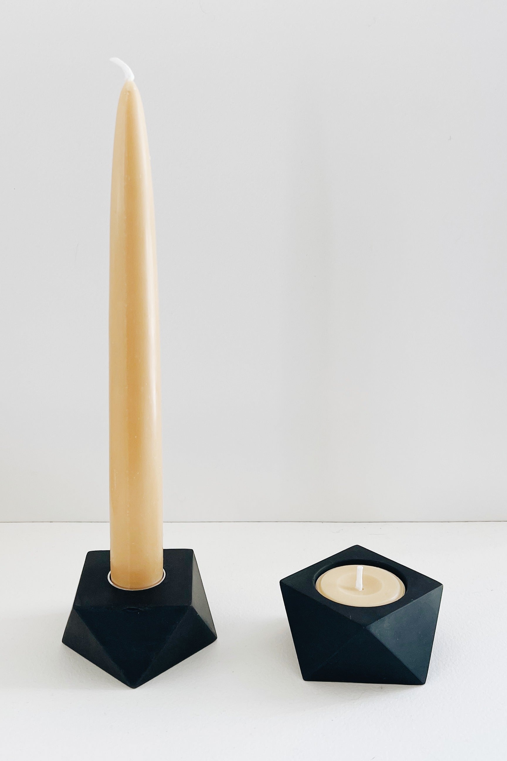 Daiyo Taper & Tealight Reversi Candle Holder - Black