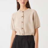 Demylee Amy Cotton Cardigan - Pearl Barley