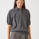 Demylee Darrin Cashmere Top - Dark Heather Grey