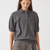Demylee Darrin Cashmere Top - Dark Heather Grey