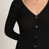 Demylee Frida Cotton Cardigan - Black