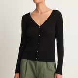 Demylee Frida Cotton Cardigan - Black