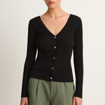 Demylee Frida Cotton Cardigan - Black