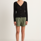 Demylee Frida Cotton Cardigan - Black