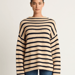 Demylee Lamis Stripe Sweater - Natural Navy