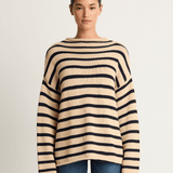 Demylee Lamis Stripe Sweater - Natural Navy