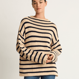 Demylee Lamis Stripe Sweater - Natural Navy