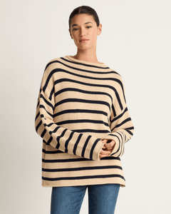 Demylee Lamis Stripe Sweater - Natural Navy