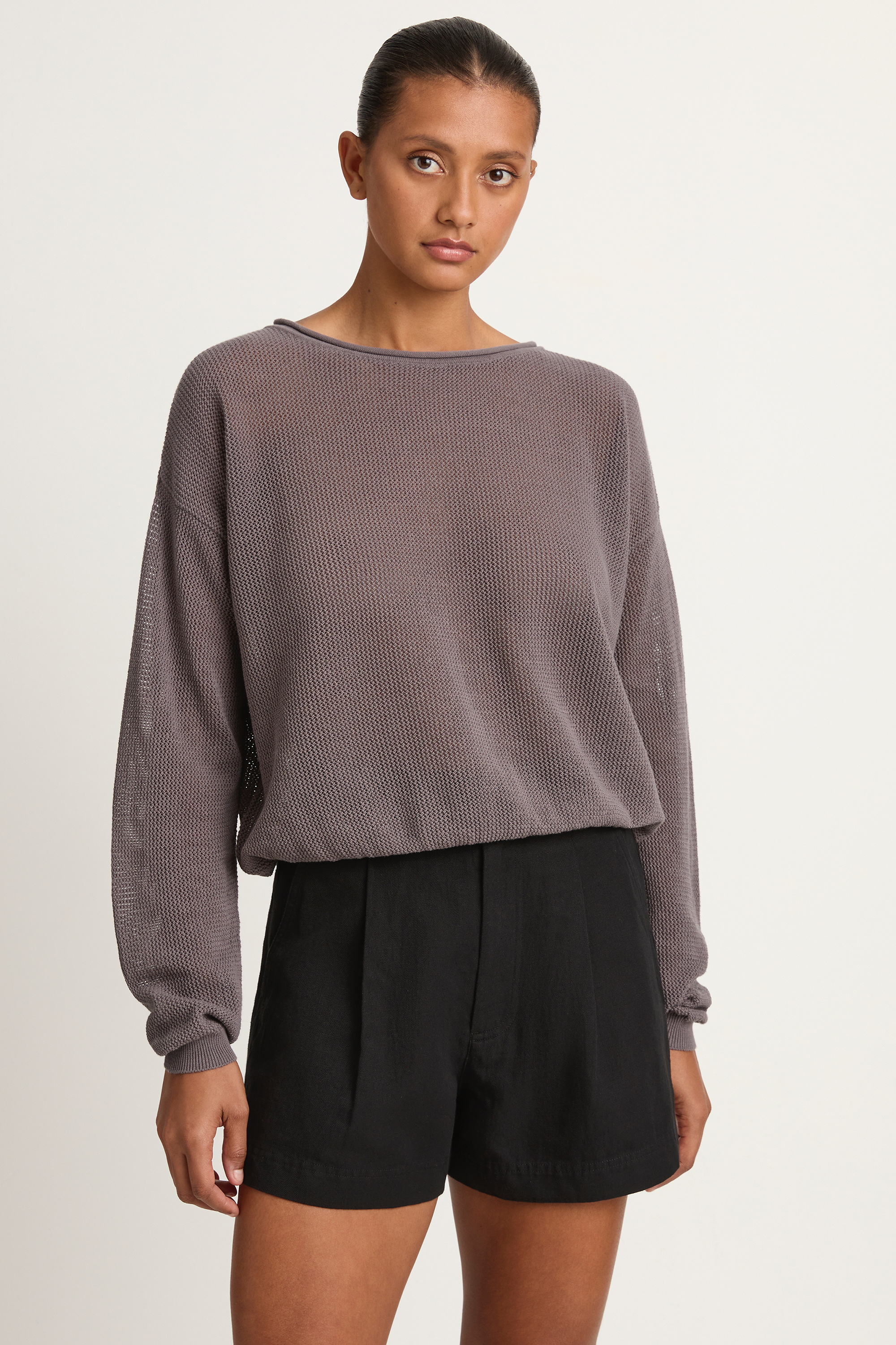 Demylee Marabel Cotton Sweater - Graphite