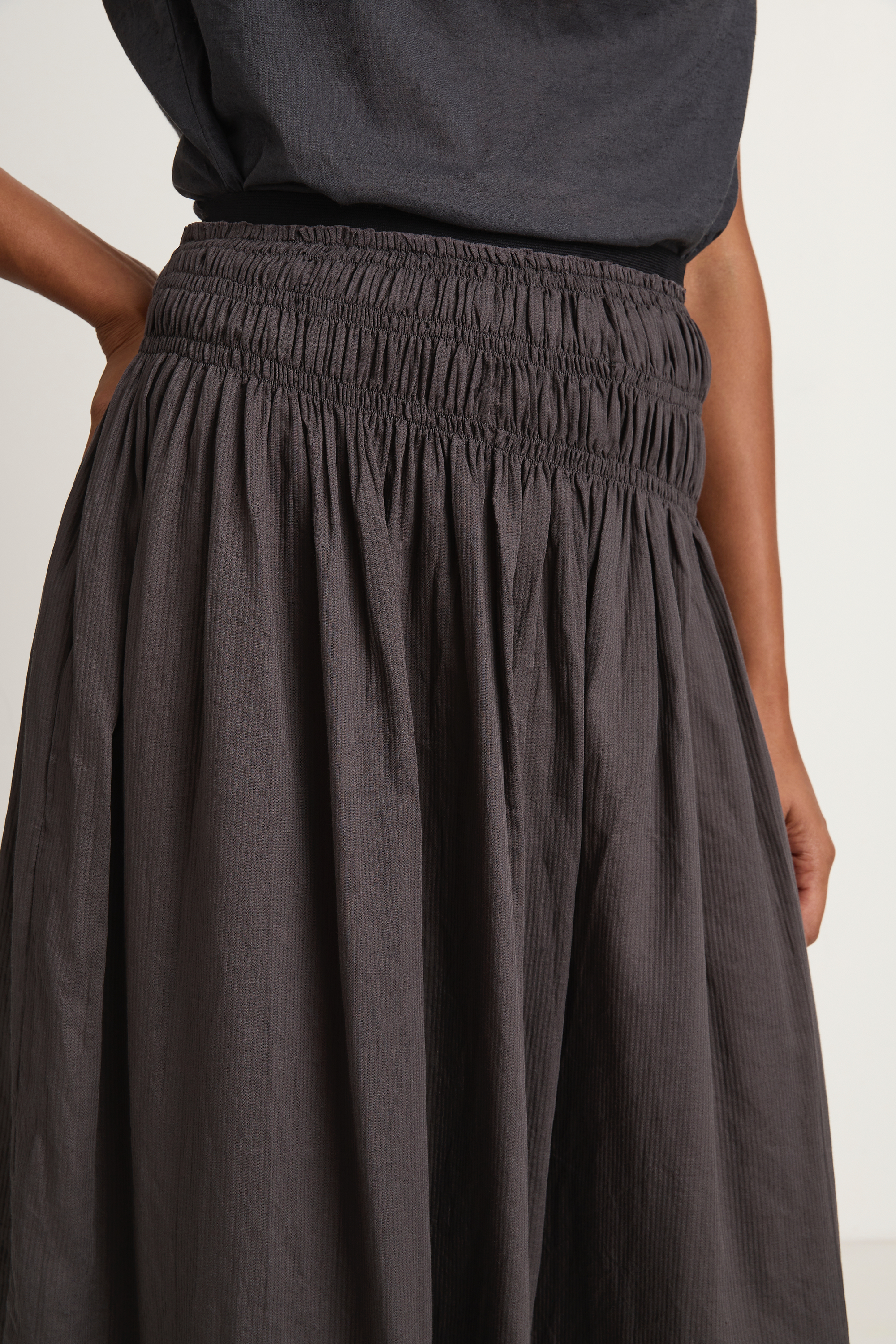 Elsa Esturgie Nacre Skirt - Carbon