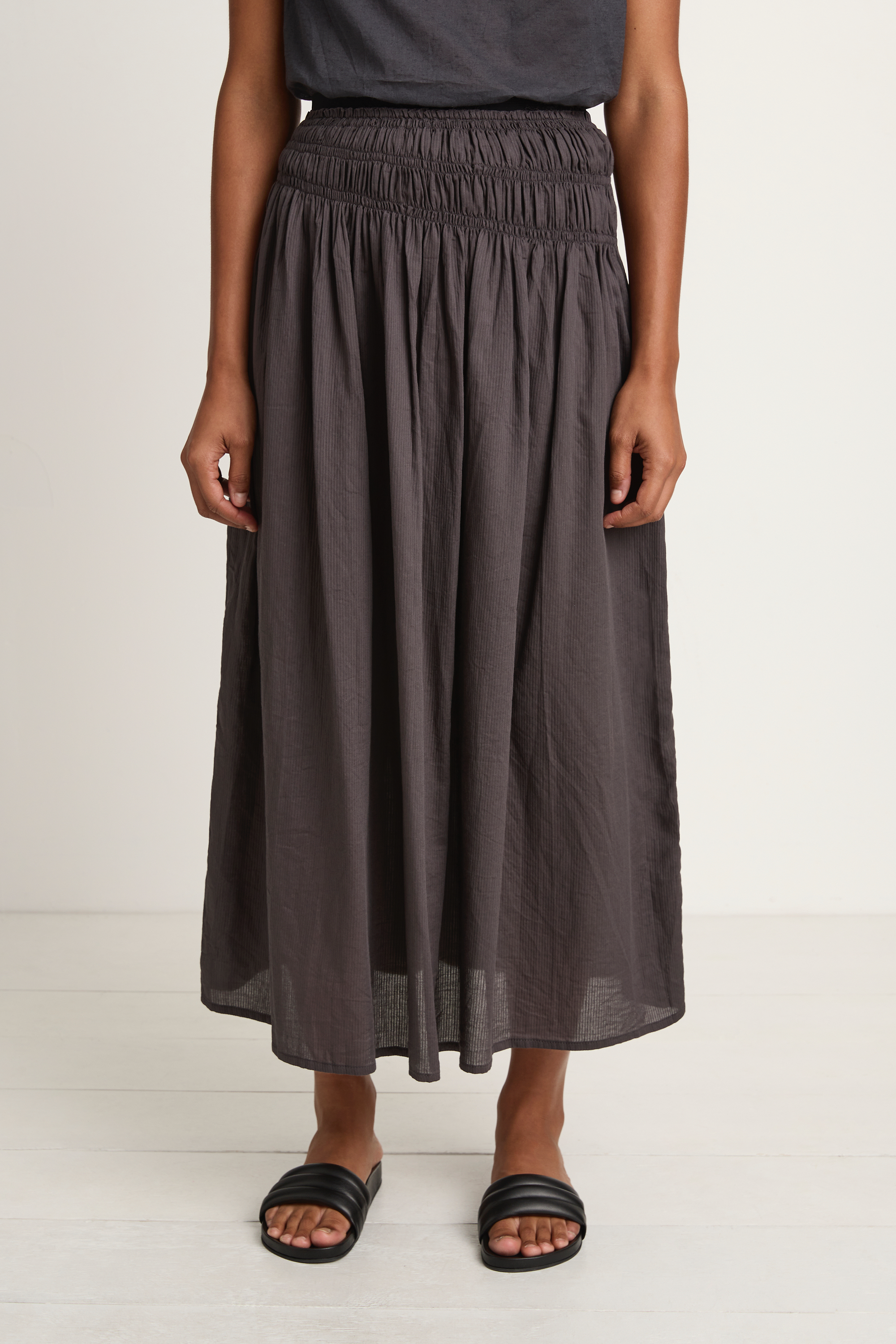 Elsa Esturgie Nacre Skirt - Carbon