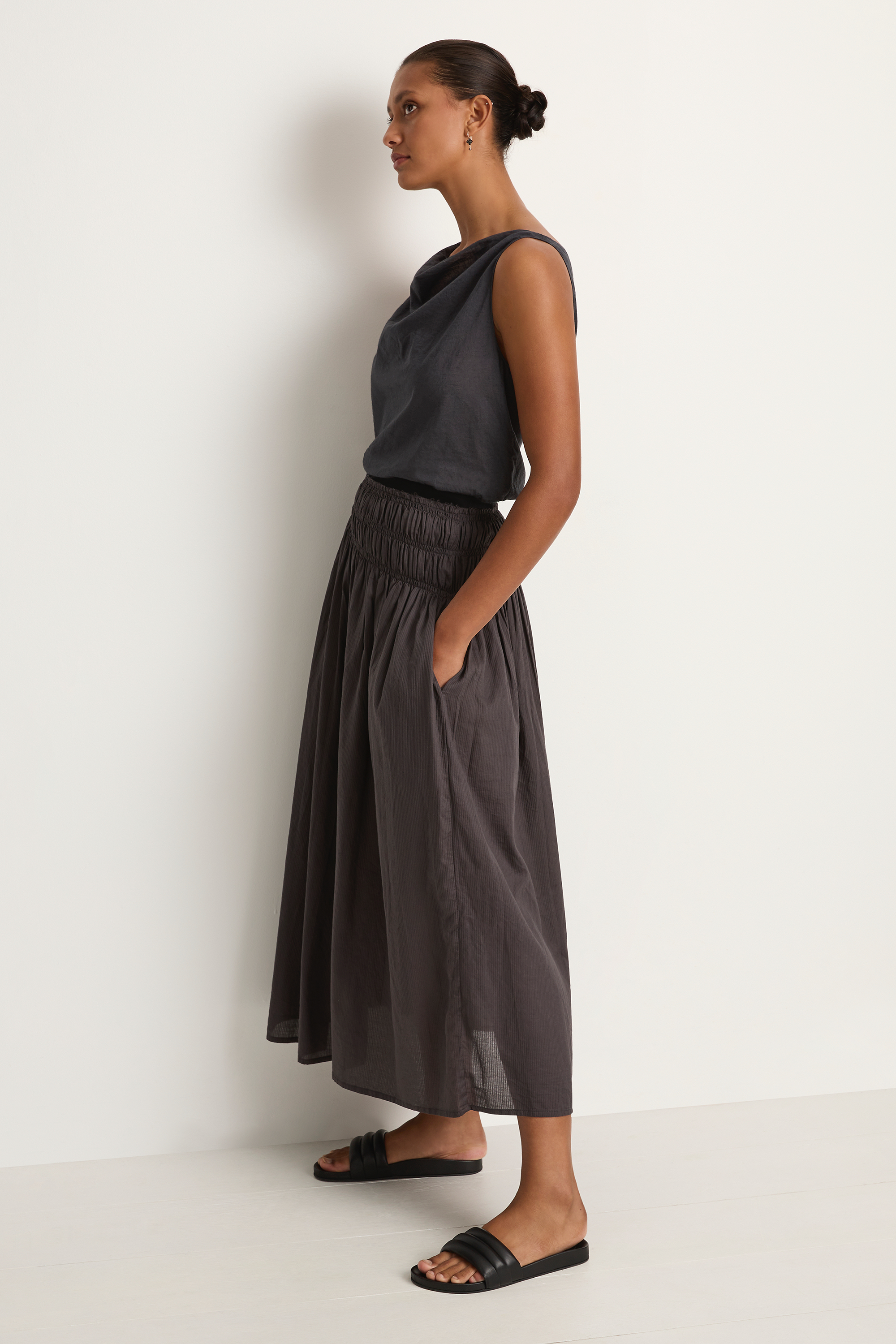 Elsa Esturgie Nacre Skirt - Carbon