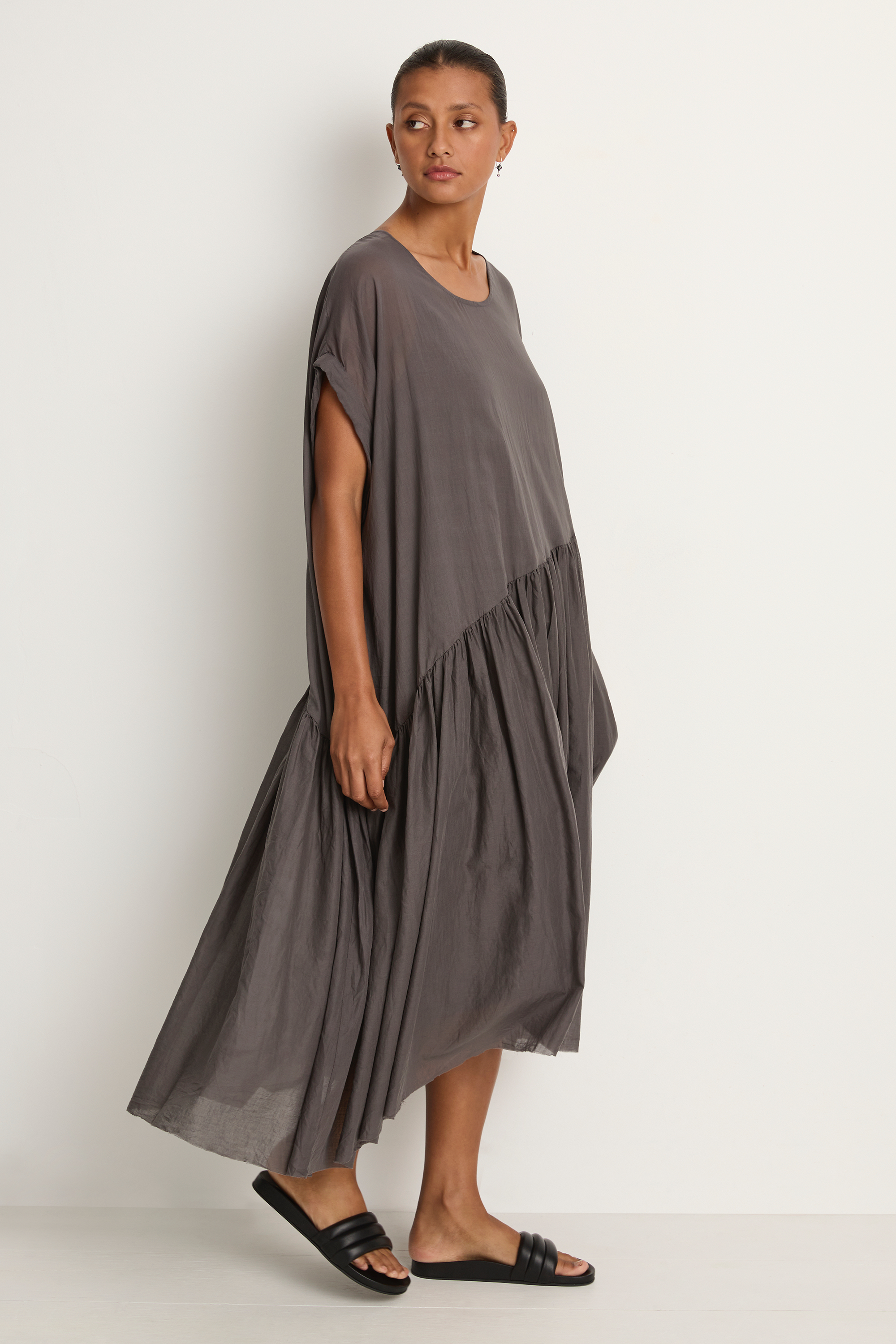 Elsa Esturgie Nenuphar Dress - Grey